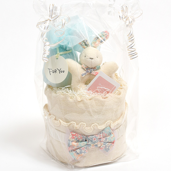 オーガニックコットンおむつケーキ