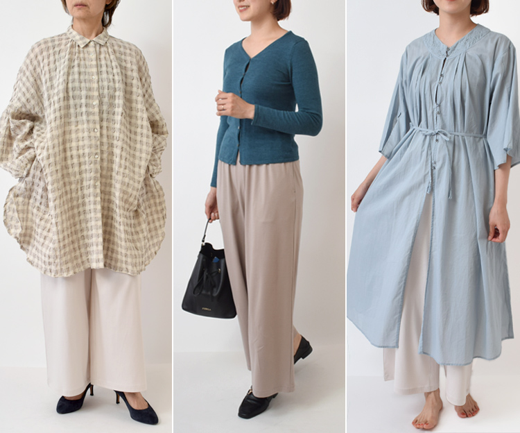 ワイドパンツでカジュアルスタイルの画像