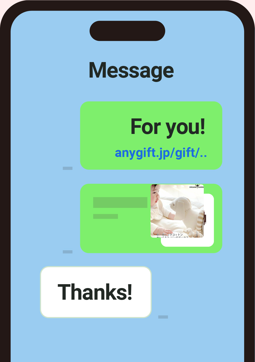 メールやLINEなどでURLを贈る