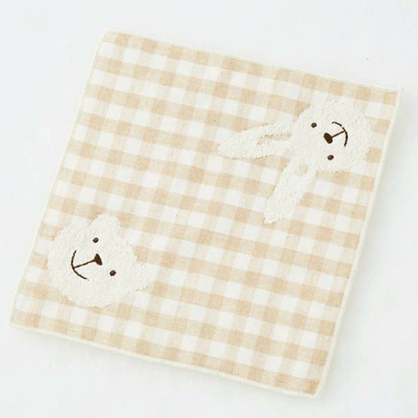 オーガニックコットン くまうさぎミニタオル