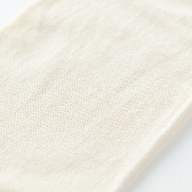 オーガニックコットン 薄手おやすみソックス ナチュラル 22-24cm