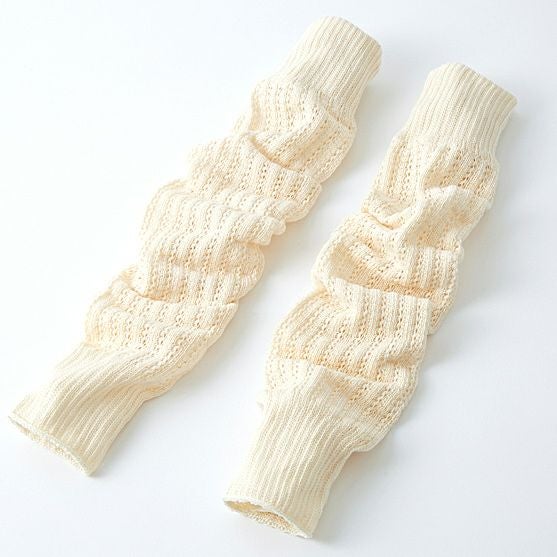 オーガニックコットン レーシー アーム＆レッグウォーマー