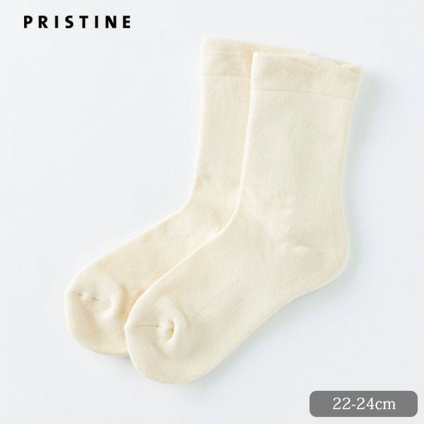 お値下げ！PRISTINE オーガニック コットン　肌着、靴下セット オーガニックコットン 厚手おやすみソックス ナチュラル 22-24cm