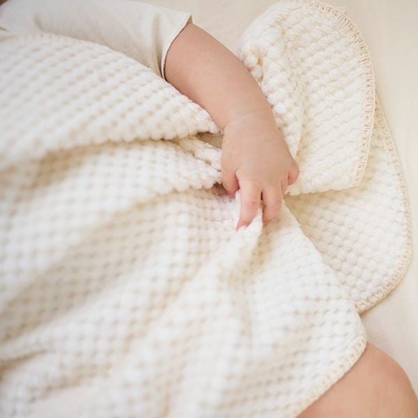 オーガニックコットン 薄手市松ミニブランケット (50×70cm)