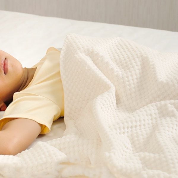 オーガニックコットン 薄手市松ミニブランケット (50×70cm)