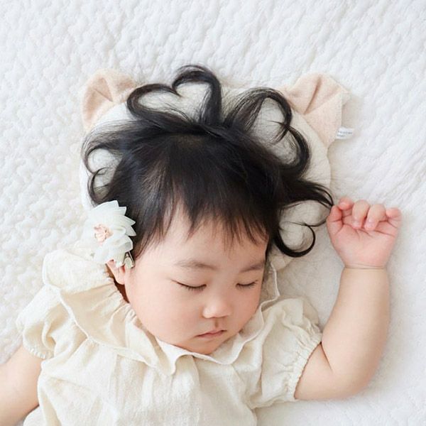 オーガニックコットン Wフェイスくまピロー ナチュラル