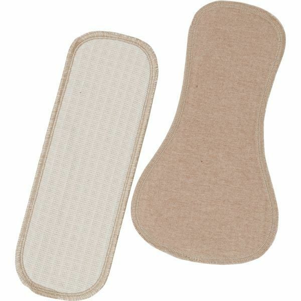 オーガニックコットン 布ナプキン羽根なし大小セット ブラウン