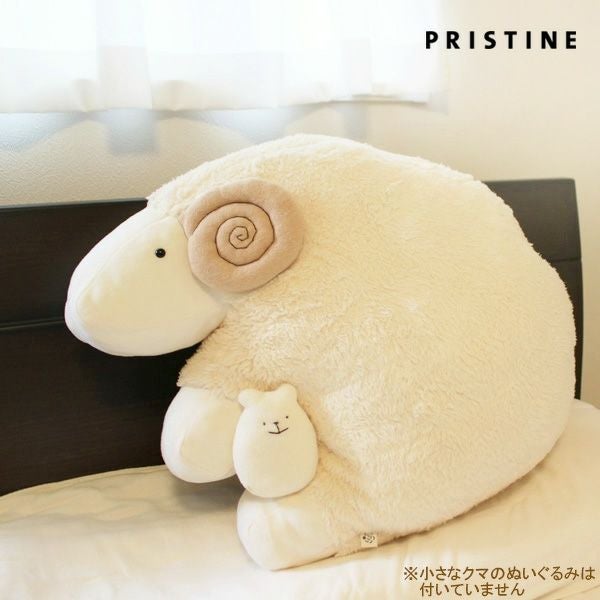 ヒツジ　枕　クッションオーガニック　 PRISTINE (プリスティン) オーガニックコットン ひつじクッション ナチュラル | オーガニック