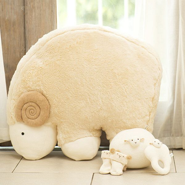 オーガニックコットン ひつじクッション ナチュラル | オーガニック