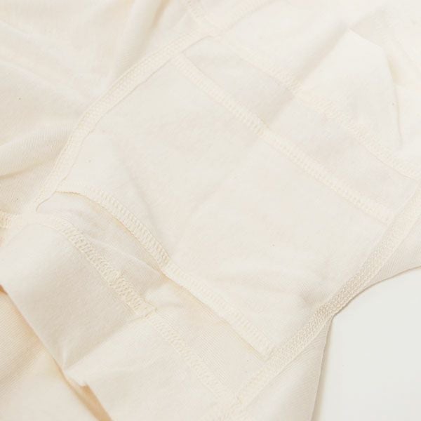 オーガニックコットン チューブフライス 1分丈ショーツ ナチュラル M