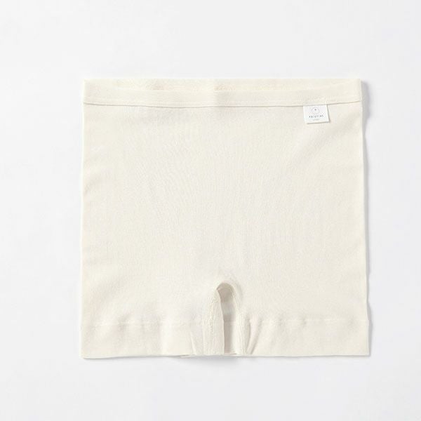 オーガニックコットン チューブフライス 1分丈ショーツ ナチュラル M