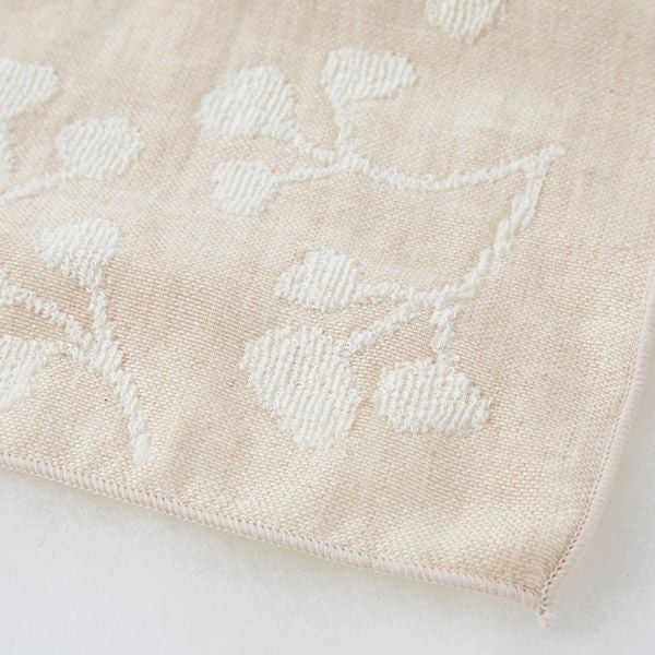 オーガニックコットン リーフ柄ミニタオル