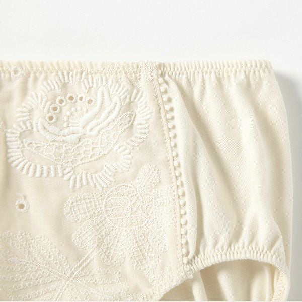 オーガニックコットン エンブロイダリーレースショーツ