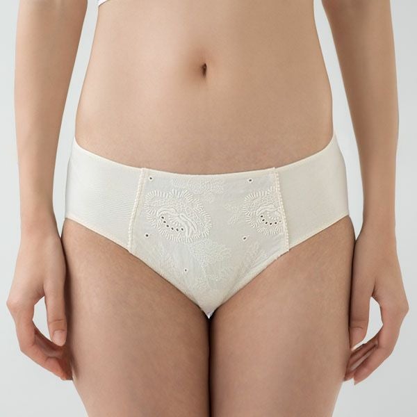 オーガニックコットン エンブロイダリーレースショーツ