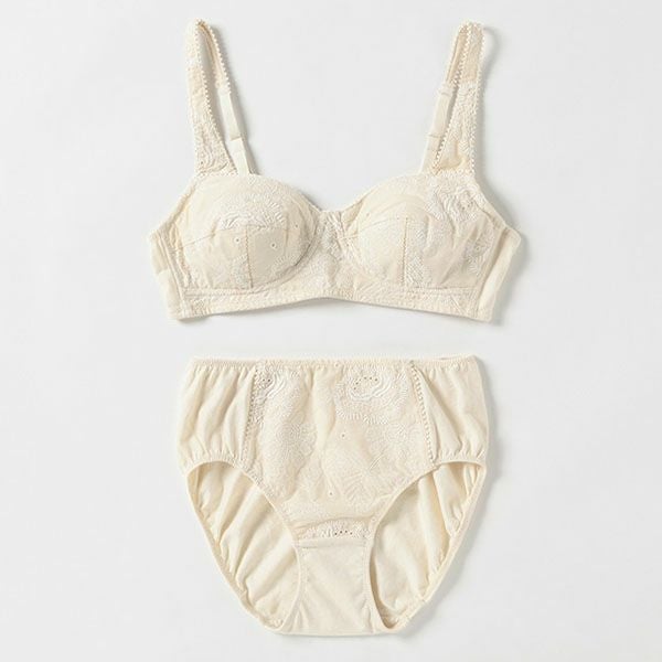 オーガニックコットン エンブロイダリーレースショーツ