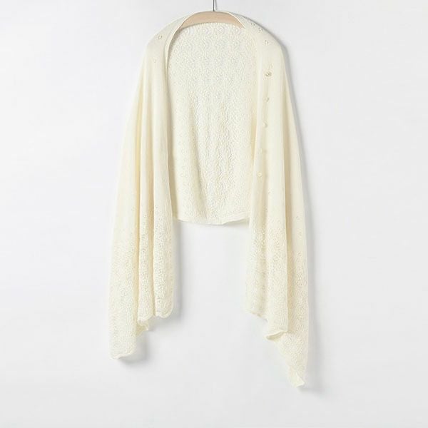 オーガニックコットン タンポポ柄2wayストール