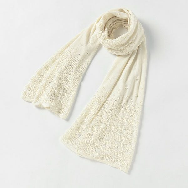 オーガニックコットン タンポポ柄2wayストール