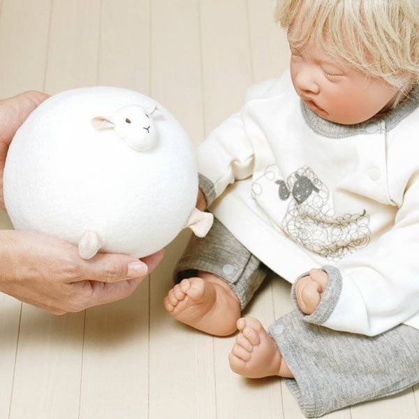 オーガニックコットン ひつじガラガラボール