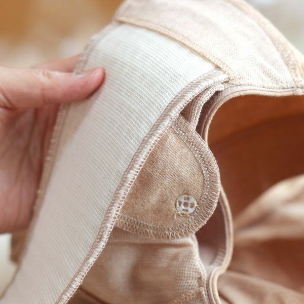 オーガニックコットン 布ナプキン羽根付大2枚セット ブラウン