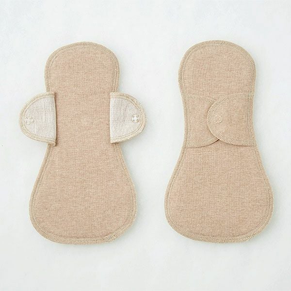 オーガニックコットン 布ナプキン羽根付大2枚セット ブラウン