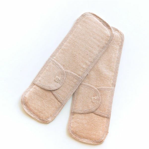 オーガニックコットン 布ナプキン羽根付小2枚セット ブラウン