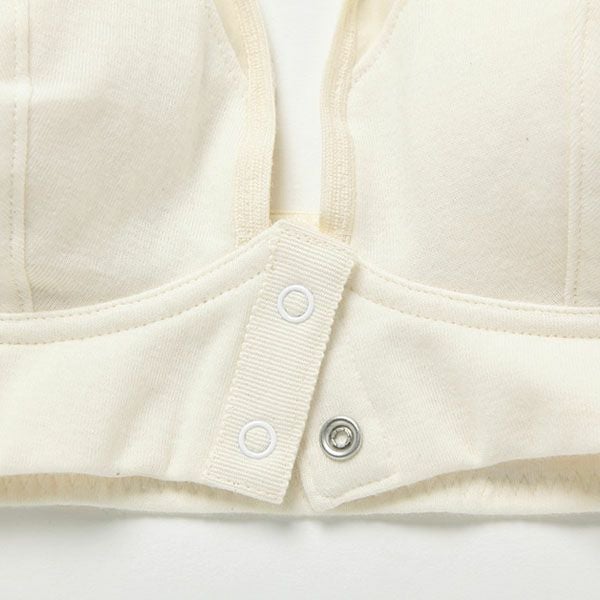 オーガニックコットン 切替フロントホックブラ