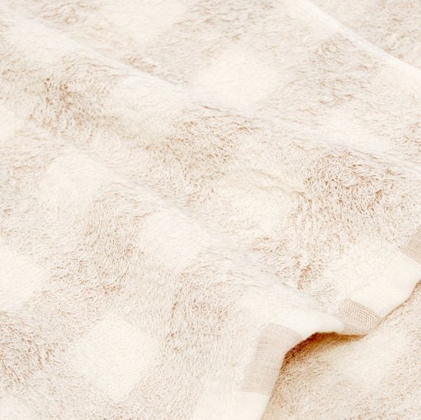 オーガニックコットン フローズンチェック バスタオル 62×130