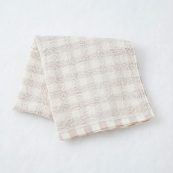 オーガニックコットン フローズンチェック バスタオル 62×130