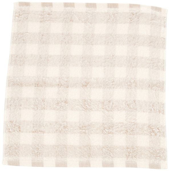 オーガニックコットン フローズンチェック　ウォッシュタオル 34×35