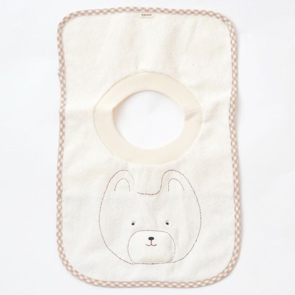 オーガニックコットン 被り型よだれ掛 アイボリー