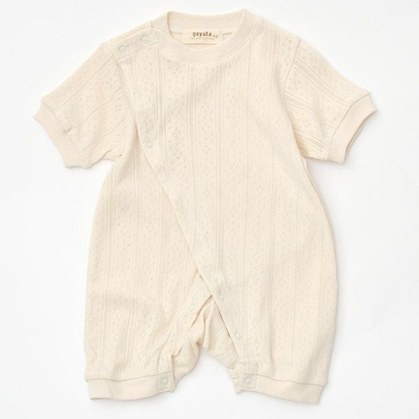 オーガニックコットン ベビー七分丈カバーオール