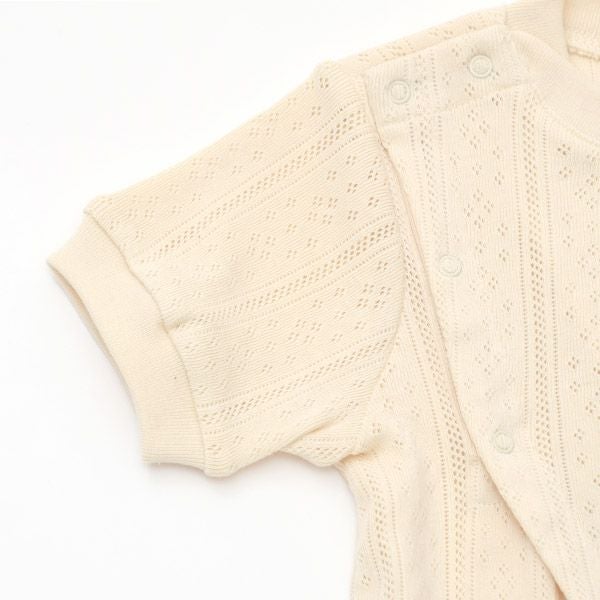 オーガニックコットン ベビー七分丈カバーオール