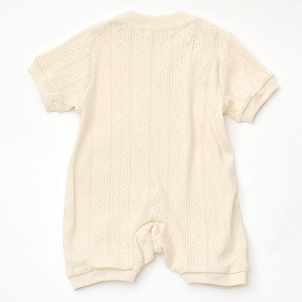 オーガニックコットン ベビー七分丈カバーオール