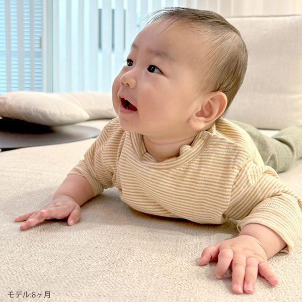 オーガニックコットン ベビー＆キッズ長袖ハイネックシャツ