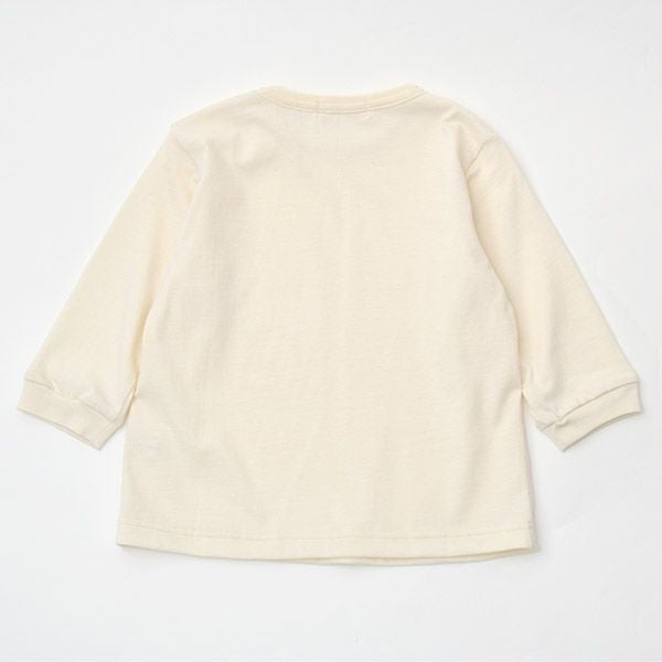 オーガニックコットン ベビー天竺肩ボタン付きTシャツ(長袖)