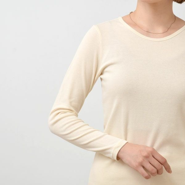 オーガニックコットン レディース ロングスリーブシャツ（薄手）
