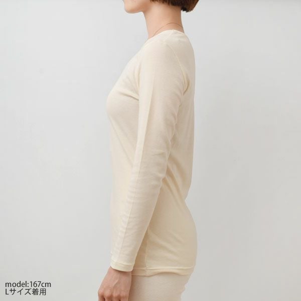 オーガニックコットン レディース ロングスリーブシャツ（薄手）