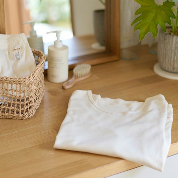 オーガニックコットン レディース ロングスリーブシャツ（薄手）