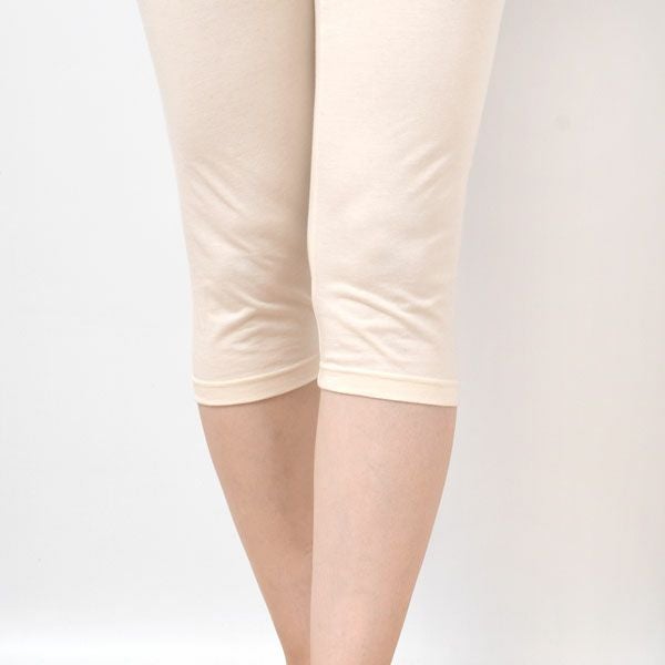 オーガニックコットン レディース七分丈レギンス