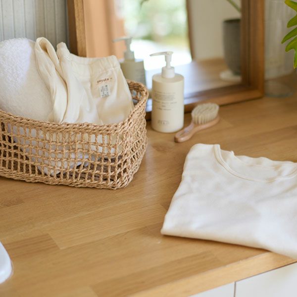 オーガニックコットン レディース十分丈レギンス