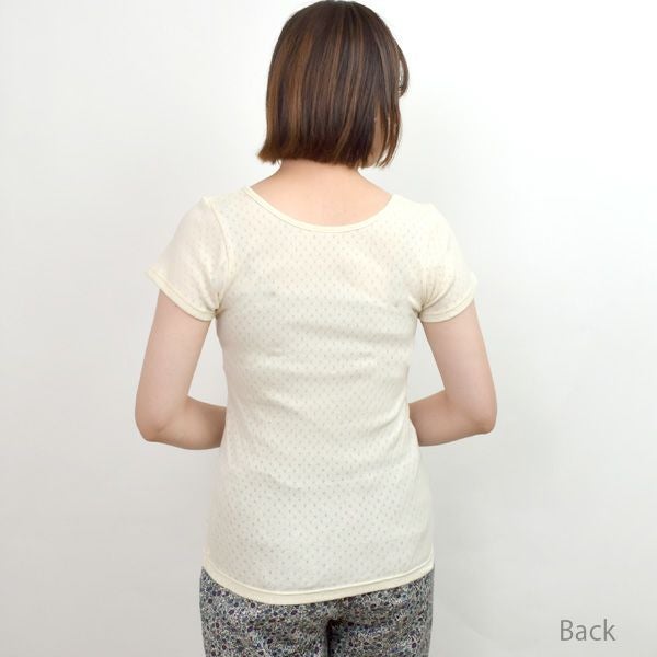 オーガニックコットン 半袖ラウンドネックシャツ