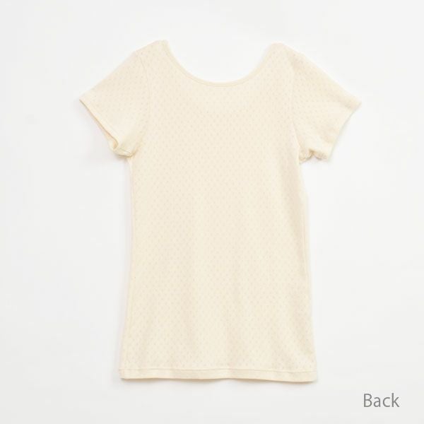 オーガニックコットン 半袖ラウンドネックシャツ