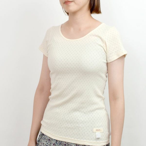 オーガニックコットン 半袖ラウンドネックシャツ