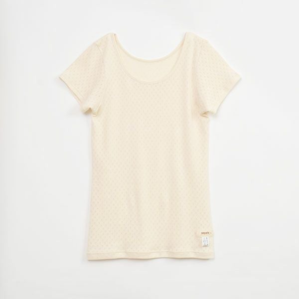 オーガニックコットン 半袖ラウンドネックシャツ