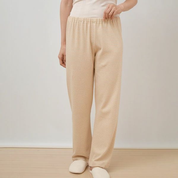 オーガニックコットン ボーダールームパンツ