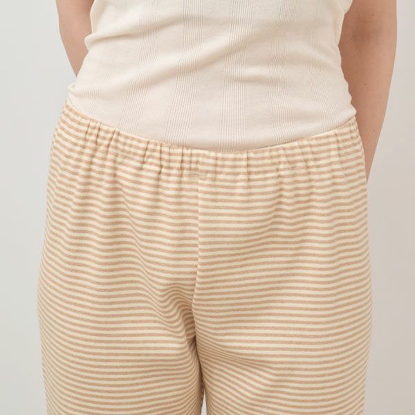 オーガニックコットン ボーダールームパンツ