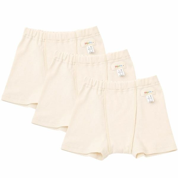 オーガニックコットン 男女児兼用トランクス 3枚セット