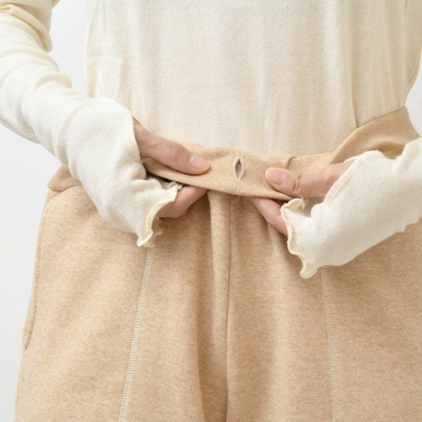 オーガニックコットン 裏起毛あったかパンツ