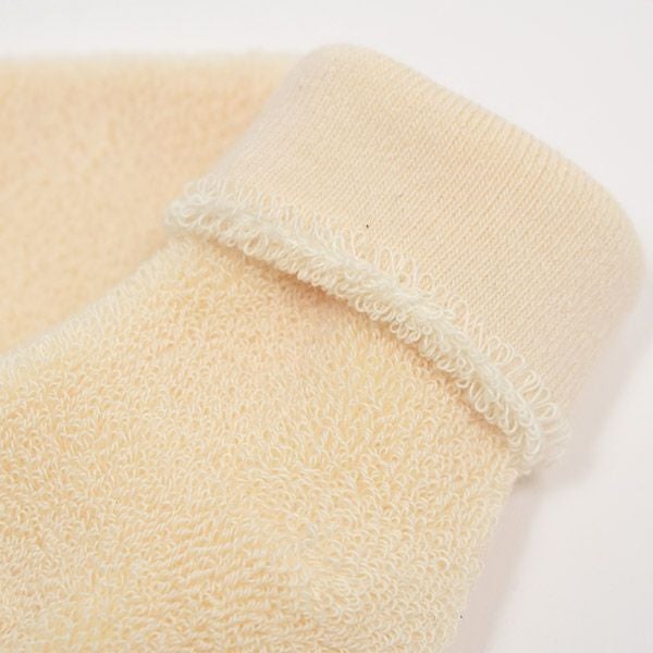 オーガニックコットン ベビーパイルソックス 生成 7-8cm