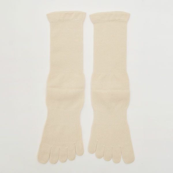 オーガニックコットン 裏糸なし5本指薄手ソックス